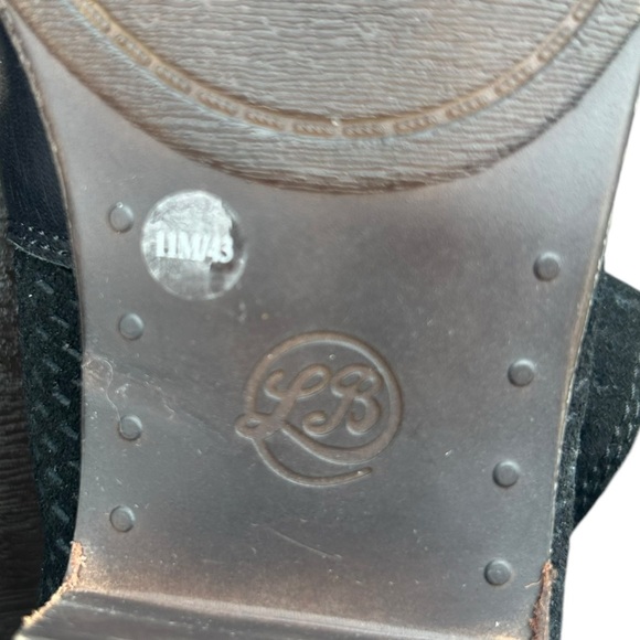 Lucky Brand Belgon Ankle Boots 11 Black Leather Suede Cutouts Pull On - Picture 11 of 14